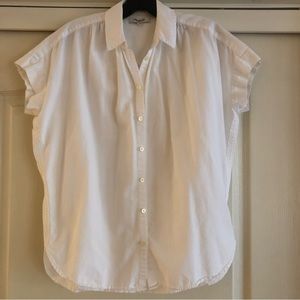 Madewell White Short Sleeved Button Down XS